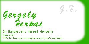 gergely herpai business card